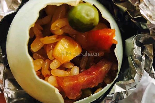 咸鸭蛋蒸什锦米饭的做法图解7
