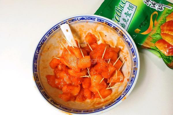 白芝麻牙签肉的做法图解8