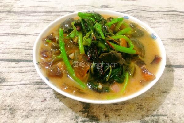 皮蛋炒苋菜的做法图解10