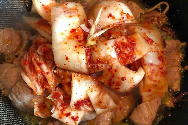 辣白菜牛肉年糕的做法图解10