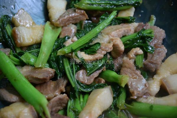 春菜炒肉的做法图解6