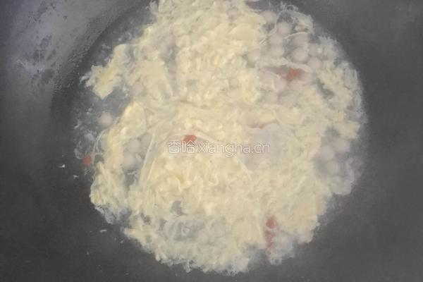 蛋花酒酿小圆子的做法图解3
