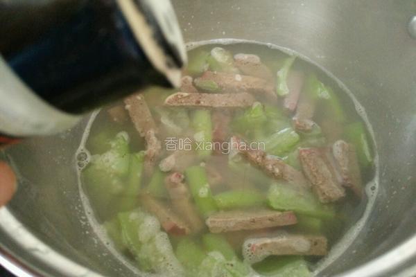 减肥瘦身汤之丝瓜猪肝汤的做法图解8