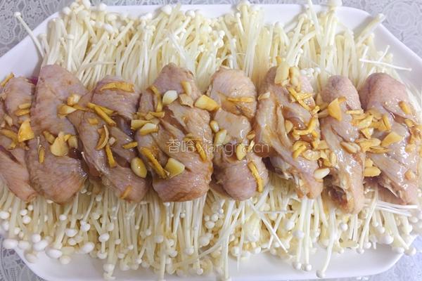 金针菇蒸鸡翅的做法图解5