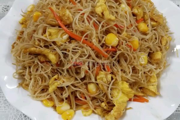 玉米鸡蛋炒米粉的做法图解6