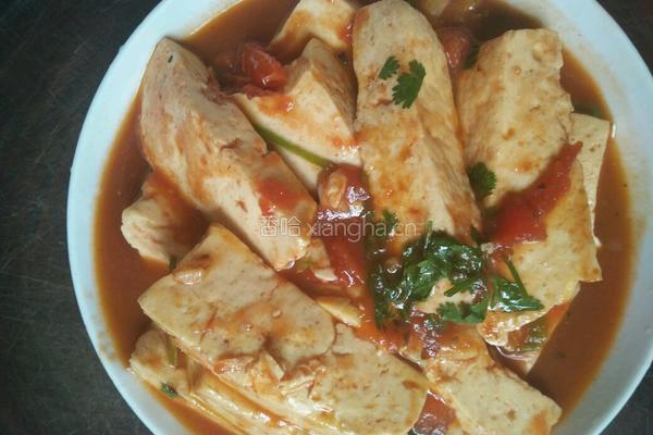 西红柿烧豆腐的做法图解6