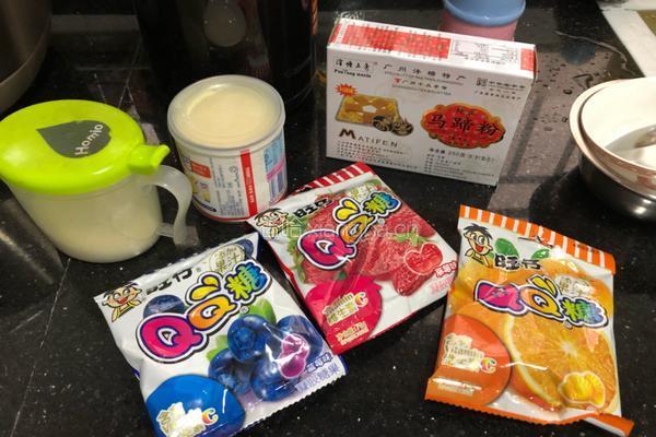 糯米糕撞果冻的做法图解1