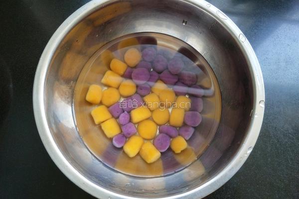西米牛奶煮芋圆的做法图解13