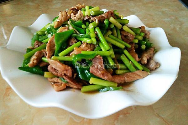 蒜苔炒肉的做法图解7