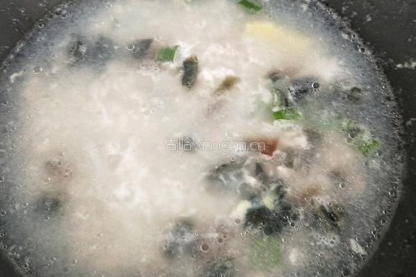 皮蛋瘦肉粥的做法图解6