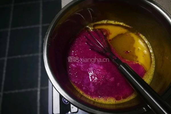 火龙果椰香糯米糕的做法图解4