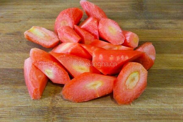 番茄胡萝卜玉米风干排骨汤（电饭煲版）的做法图解3