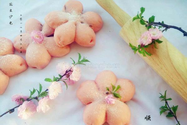 樱花豆沙包的做法图解15