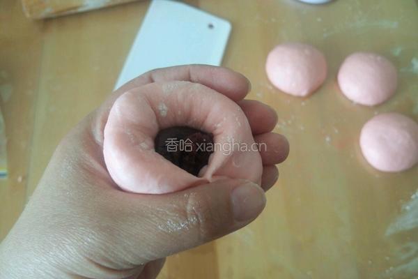 樱花豆沙包的做法图解9