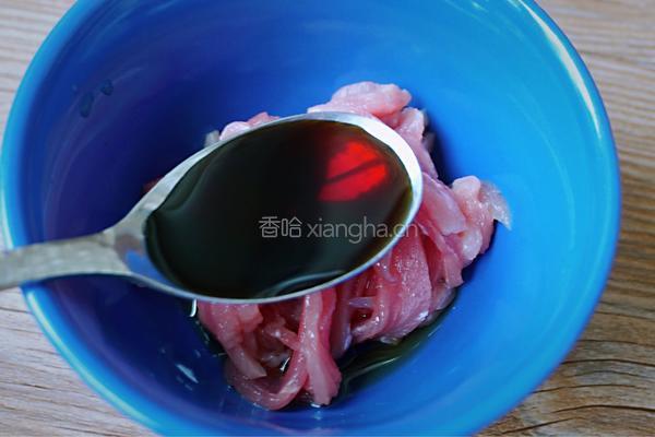 肉丝炒蒜苔的做法图解4