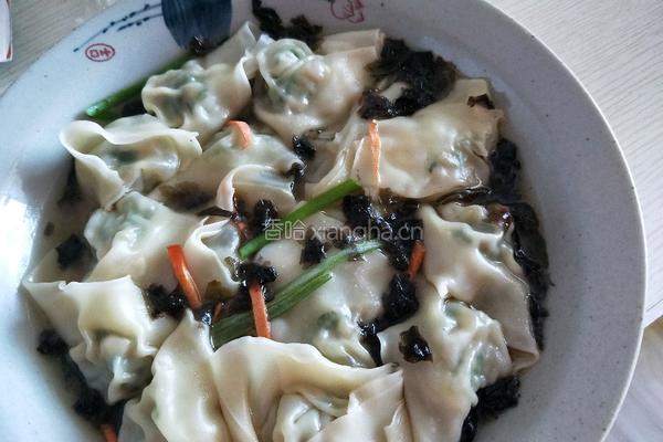 荠菜猪肉馄饨的做法图解12