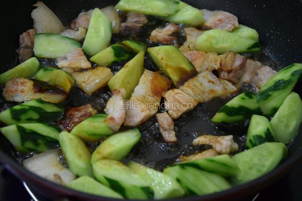 青瓜炒肉的做法图解5