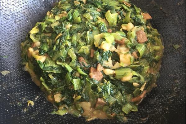 猪肉烩小白菜的做法图解5
