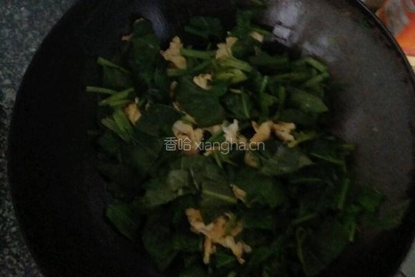 菠菜炒鸡蛋的做法图解3
