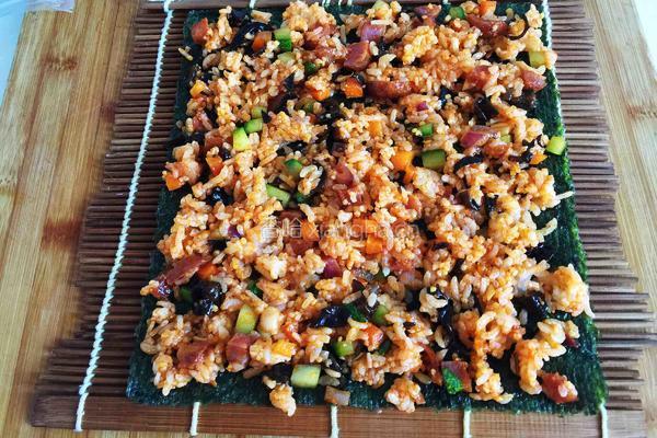 鱼子酱什锦包饭的做法图解16