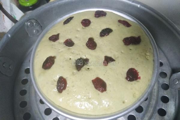 抹茶蔓越莓发糕的做法图解6