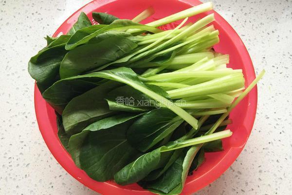 清炒油菜的做法图解2