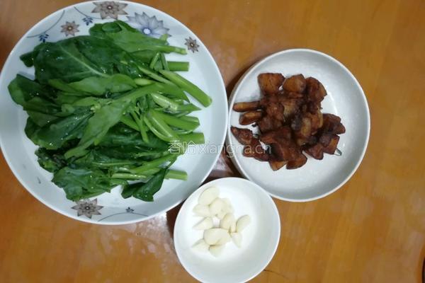 芥蓝炒猪油咋的做法图解1