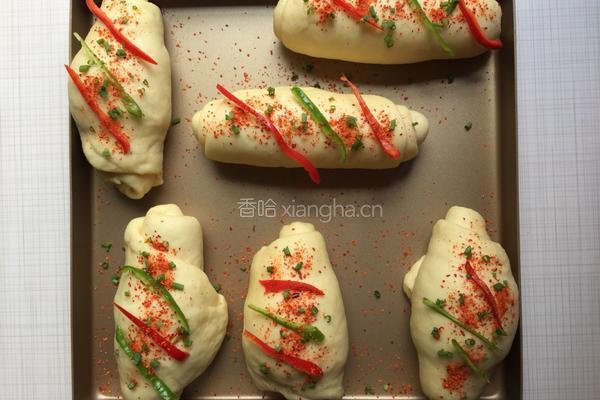 葱香辣味面包卷的做法图解10