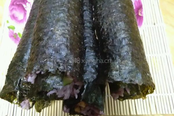 黑米肉松寿司的做法图解5