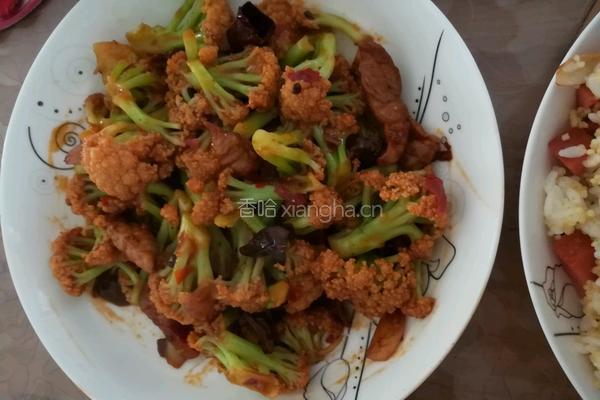 辣炒有机菜花的做法图解3