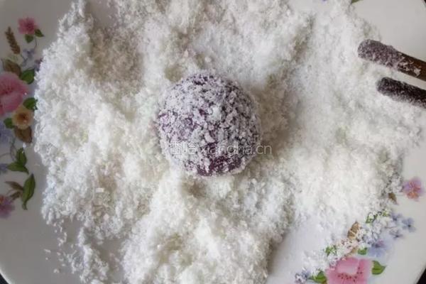 黑芝麻紫薯糯米糍的做法图解8