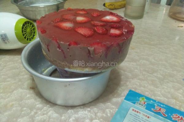 草莓可可酸奶慕斯的做法图解9