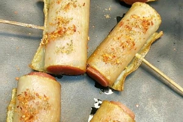土豆夹心香肠串的做法图解6