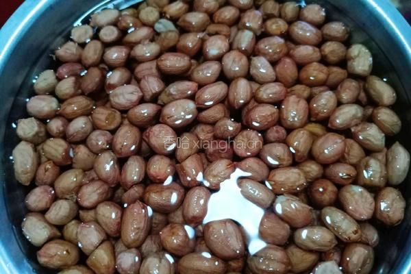 菠菜花生米的做法图解1