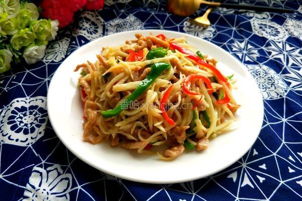 茭白炒肉丝的做法图解15