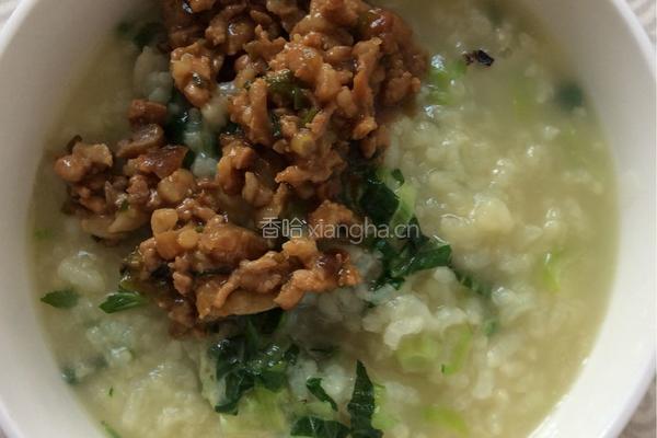 菠菜叶子咸米粥的做法图解7