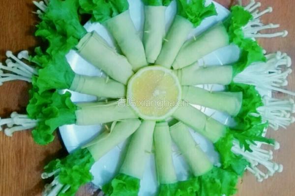 素煎豆卷金针菇的做法图解1