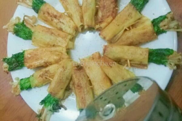 素煎豆卷金针菇的做法图解5