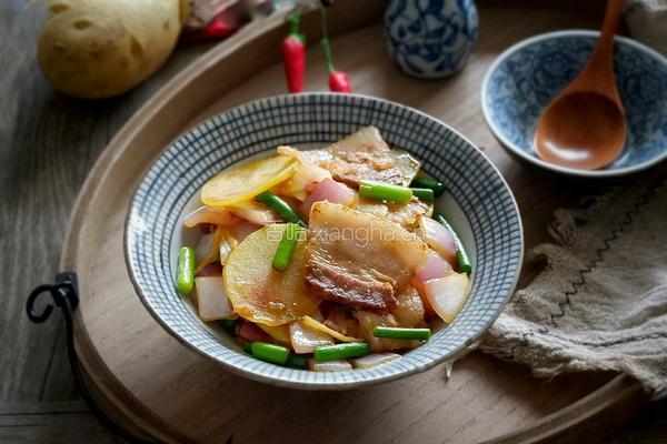 五花蒜苔土豆片的做法图解9
