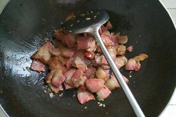 腊肉干煸豆角的做法图解7