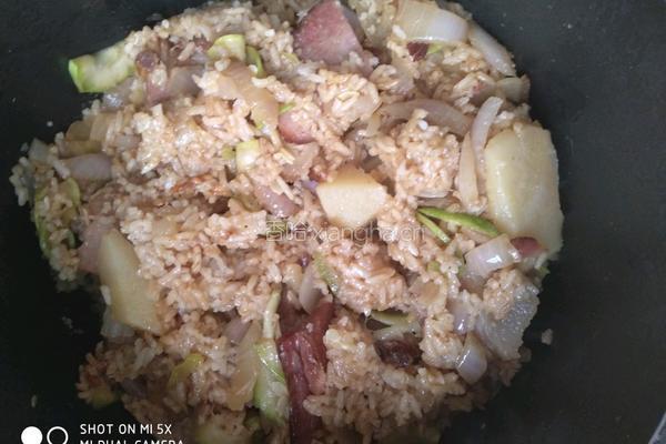 懒人电饭煲腊肉焖饭的做法图解16