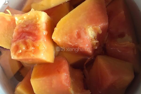 炖木瓜西米露的做法图解2