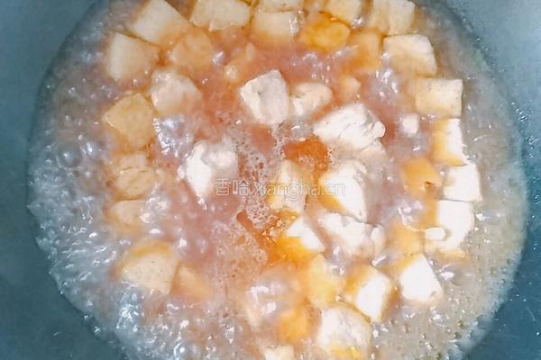 豆腐炒韭菜的做法图解3