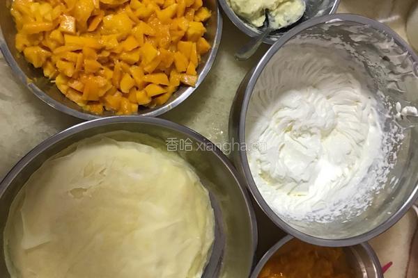 榴莲芒果千层的做法图解10