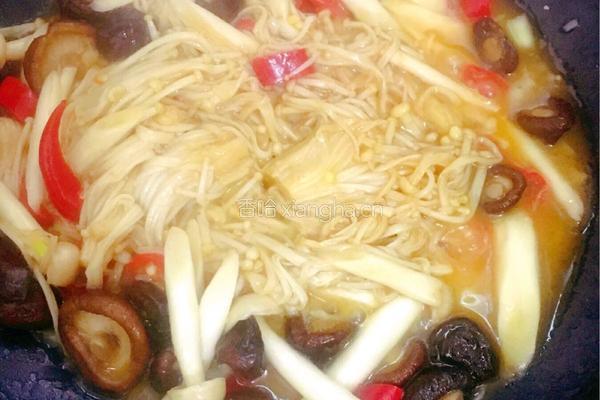 素炒三菇的做法图解4