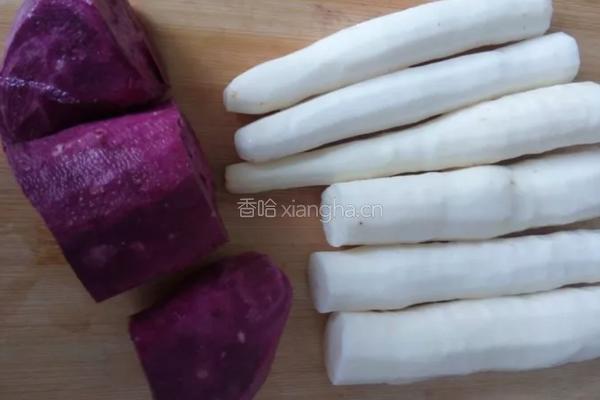 山药红薯糕的做法图解1