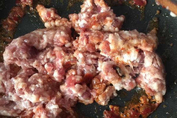 蒜苔炒肉末，饼夹标配的做法图解3