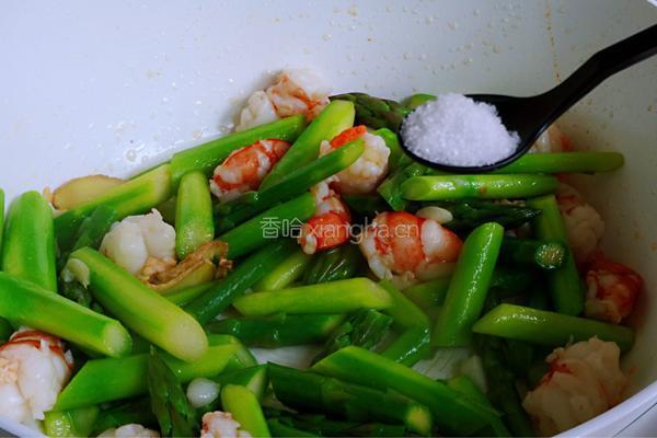 清炒芦笋虾仁的做法图解9