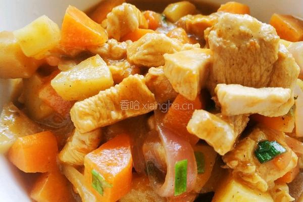 咖喱鸡肉盖饭(单人份）的做法图解6