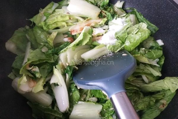 快菜炒海米的做法图解4